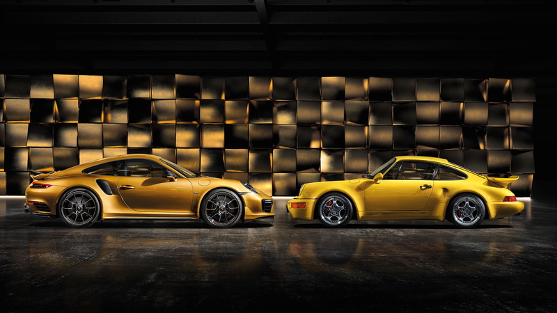2K, rain, illuminated, mode of transportation, night, 2017, road, vintage car, 991, porsche, architecture, turbo, transportation, series, travel, yellow