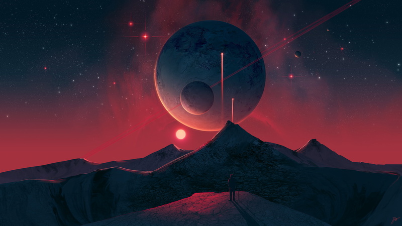 space art, science fiction, JoeyJazz, 2K