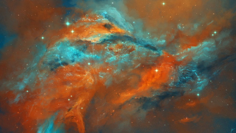 JoeyJazz, 2K, nebula, space art, birds