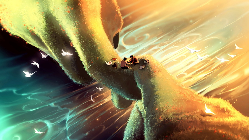 2K, :-), fantasy, art, hand, couple, aquasixio, luminos