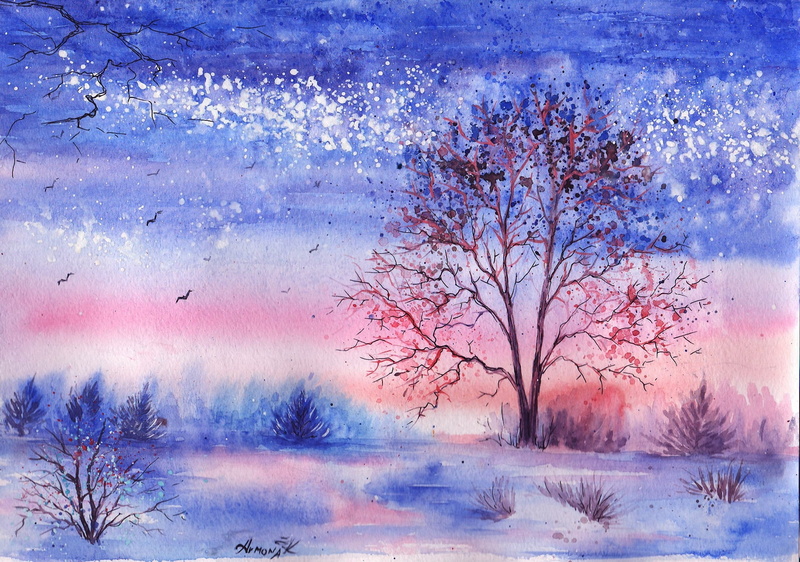 bare, weather, the bushes, environment, painting, night, growth, sky, season, abstract, painted Image, forest, pink, branch, bare tree, cloud - sky, non-Urban Scene