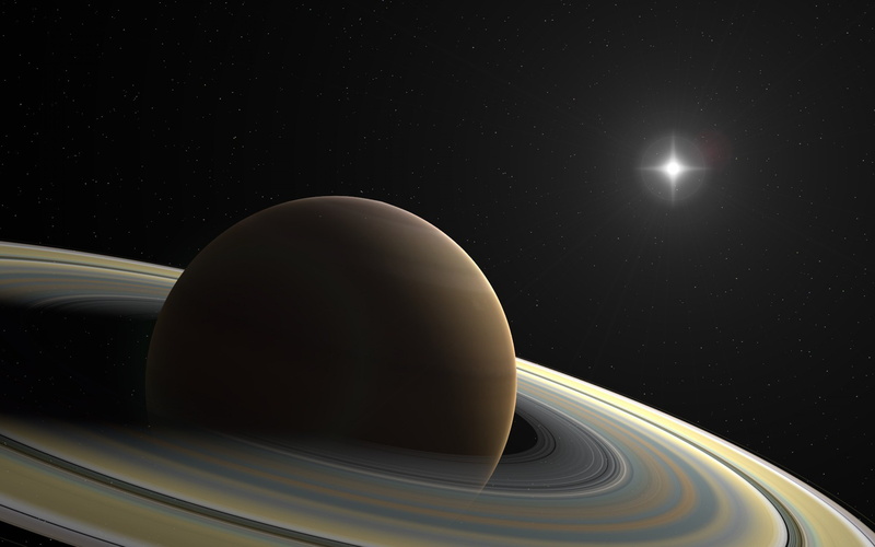 download 3840x2400 saturn, ring, star, 4K, planet backgrounds, saturn