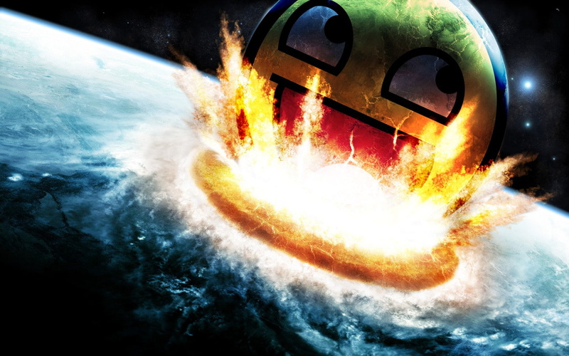 space, 720P, digital art, awesome face, planet, explosion