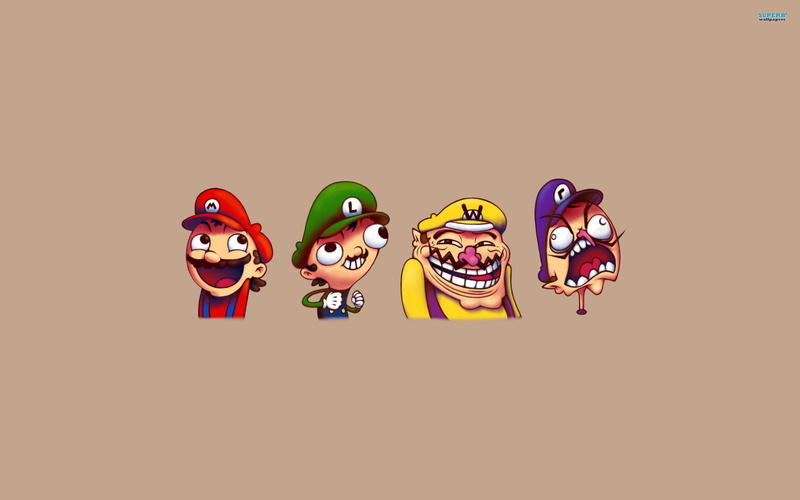 video, 2K, games, face, luigi, x, hd, Mario, art, trollface, wario, meme, awesome, rageface
