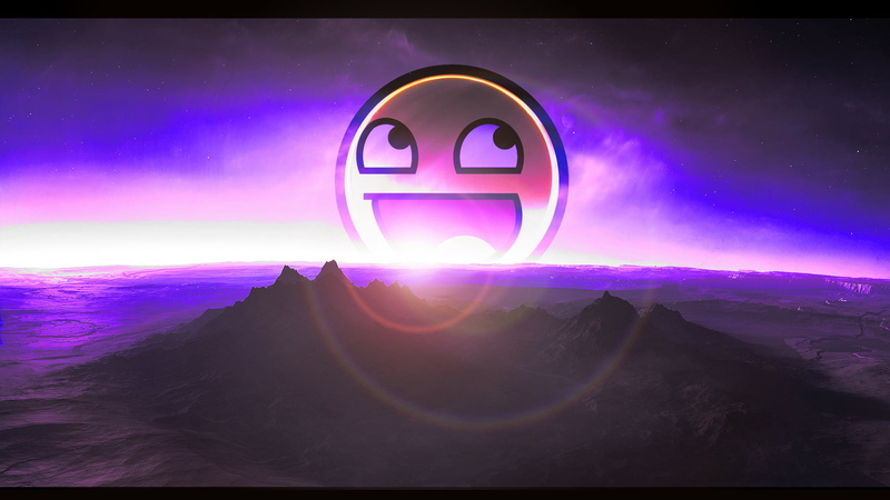 mountains, purple, horizon, 1080P, awesome face