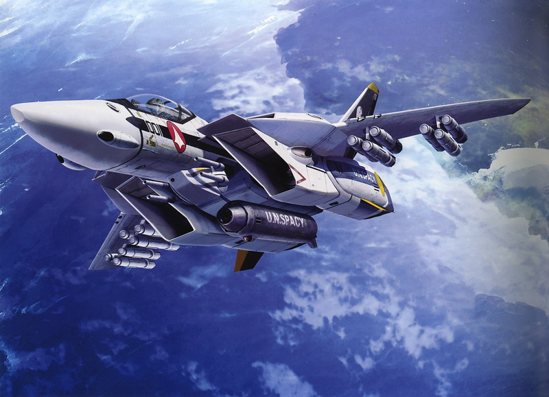 1080P, artwork, aircraft, Robotech