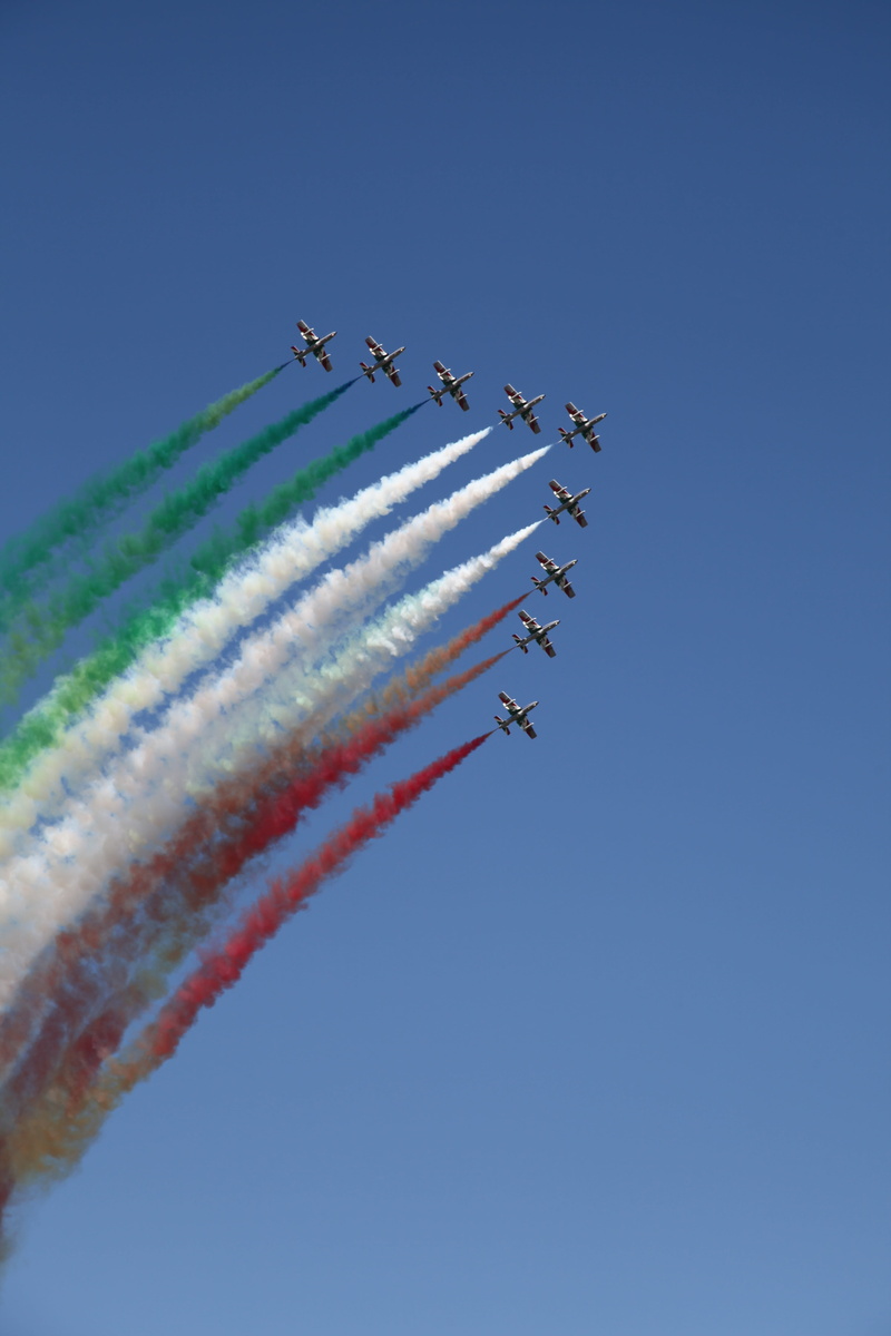 transportation, no people, speed, sports activity, izmir, air Force, smoke - physical structure, selcuk, reversing, flying, aerobatics, order, blue, italy