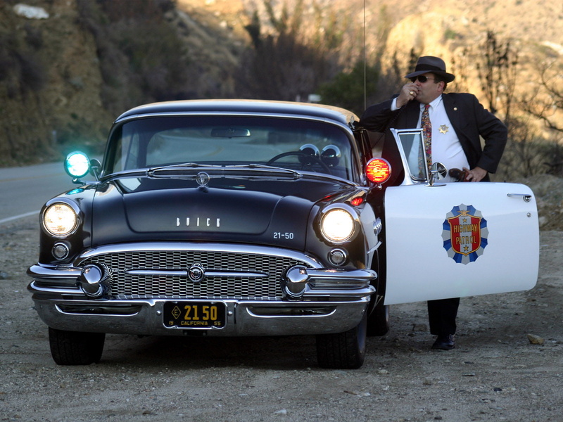 retro, patrol, century, muscle, police, buick, highway, 1955, sedan, 720P