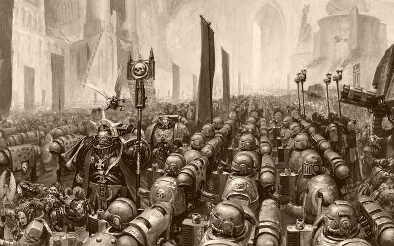 720P, hd, x, outer, warhammer, aircraft, outer space, Warhammer 40K, art, marines, k, space