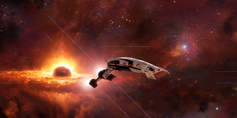 effect, space, Normandy, stars, mass, spaceships, outer space, 1080P, x, art, hd, outer