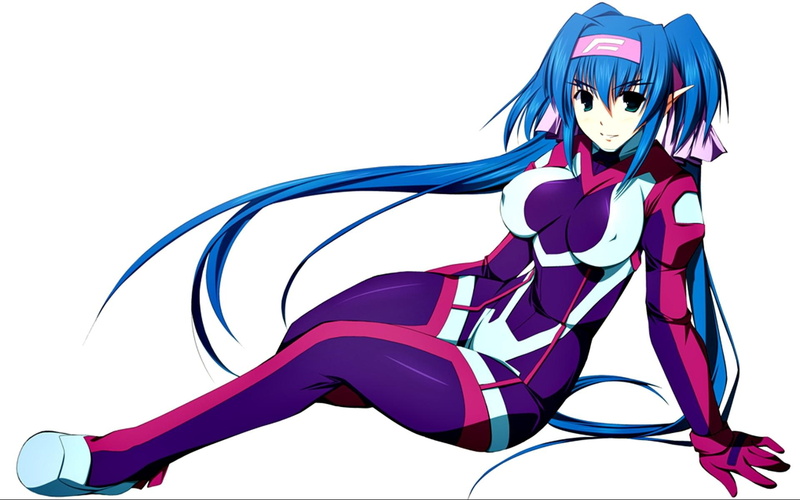 Macross Frontier, art, hair, anime, pilot, frontier, hd, x, blue, bodysuit, 1080P, girls, macross