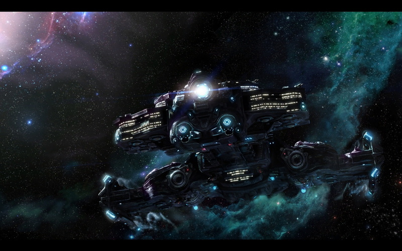 x, art, 720P, video, outer, hd, outer space, starcraft, space, battlecruiser, games