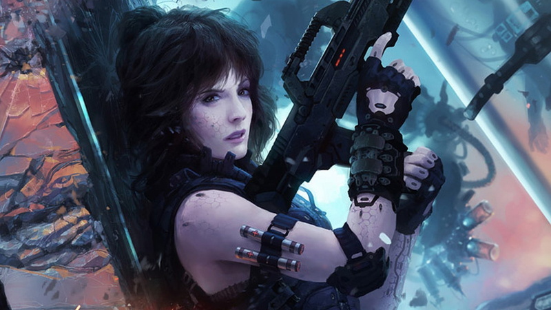 fiction, science fiction, science, cyberpunk, futuristic, women, 1080P, weapon
