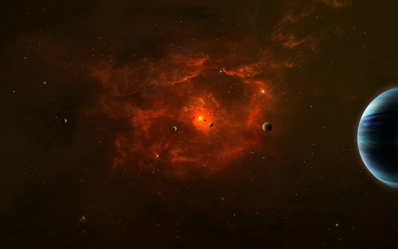 universe, planets, 4K, 4k ultra hd background, space, galaxy, stars