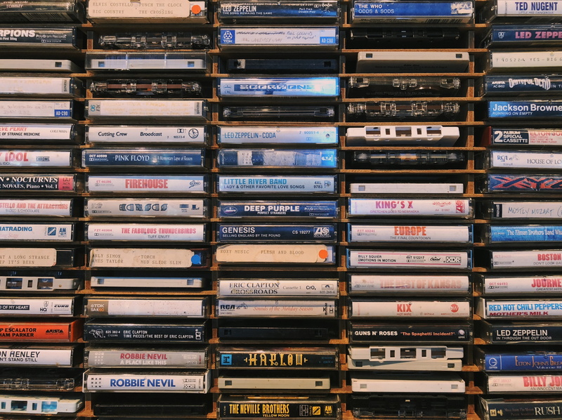 in a row, tape, abundance, stack, music, communication, pile, level, order, sound, electronics, 2K, box, collection, grid, arrangement, title, backgrounds