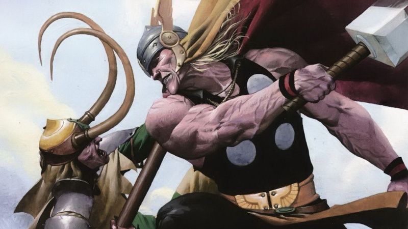 thor, 1080P, hd, loki, cartoon/comic