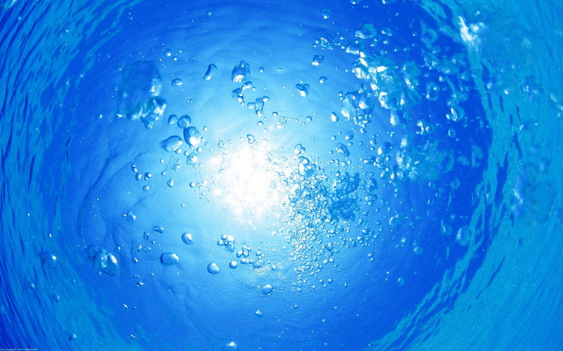 blue, 1080P, nature, underwater, hd, bubbles