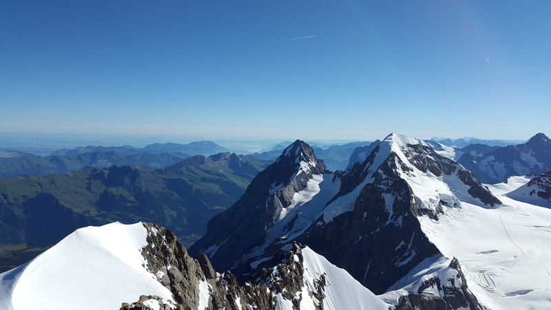 capped, clear sky, landscape, mountain, tranquility, view, mountain ridge, scenics - nature, sky, no people, snowcapped mountain, alpine panorama, environment