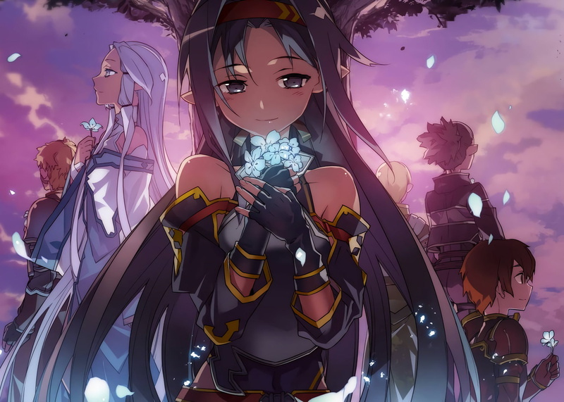 choice, purple, variation, Yuuki Konno, event, built structure, sky, arts culture and entertainment, no people, representation, night, 1080P, Sword Art Online II