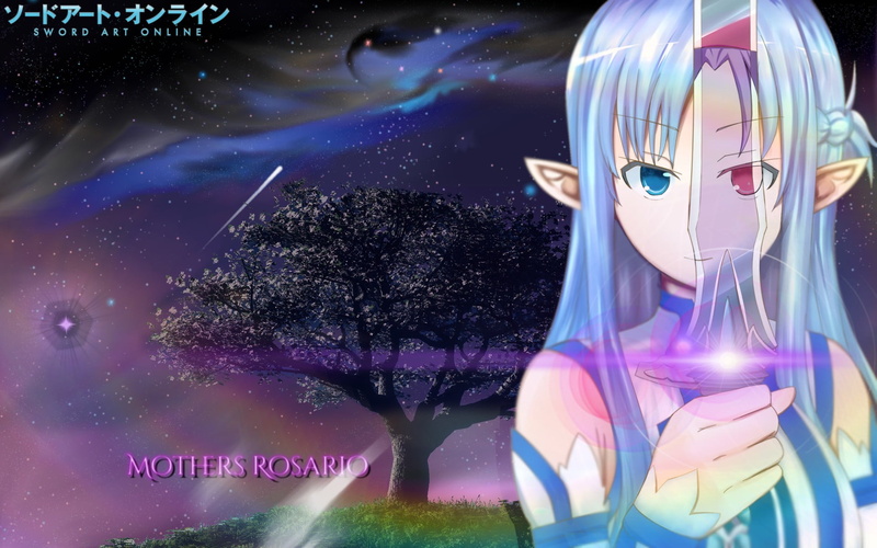 indoors, illuminated, glowing, Sword Art Online, mothers, Yuuki Asuna, night, 1080P, Konno Yuuki, star - space, beauty in nature, representation, art and craft