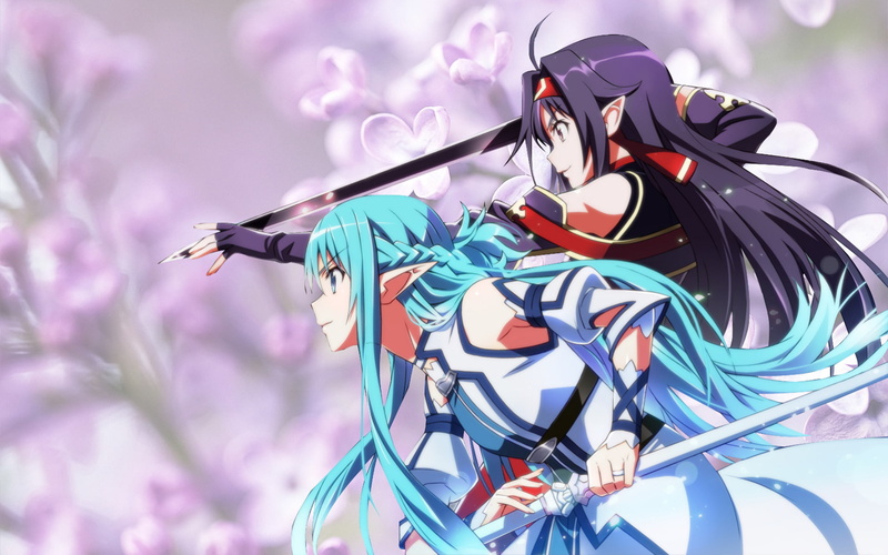 1080P, Sword Art Online, Yuuki Konno, Sinon (Sword Art Online), Sword Art Online II