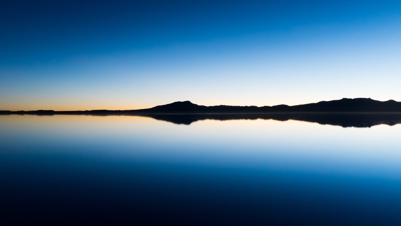 outdoors, 4K, photography, dawn, blue, landscape, idyllic, dusk, copy space, silhouette, tranquility, sunset, mountain range, tranquil scene, red sky