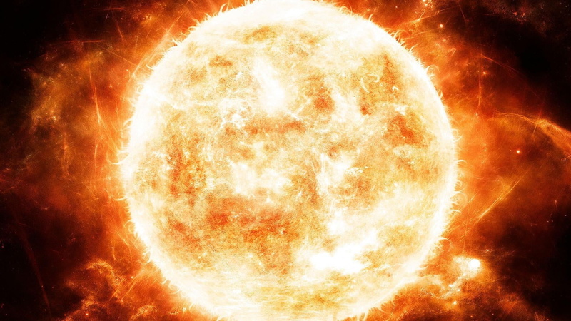1080P, night, red, no people, astronomy, fire - natural phenomenon, Sun, burning, glowing, heat - temperature, geometric shape, exploding, fireball, nature
