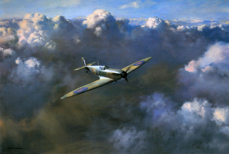 supermarine, classic, mki, spitfire, airplane, wwii, drawing, plane, 1080P, antique, british