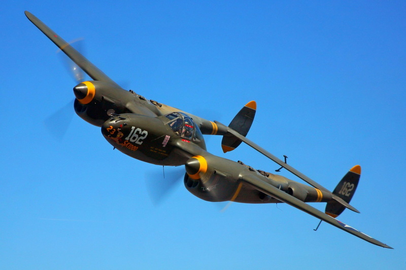 yellow, black, world, plane, lightning, p-38, skidoo, fighting, wwii, antique, airplane, classic, p, 1080P, aircraft plan