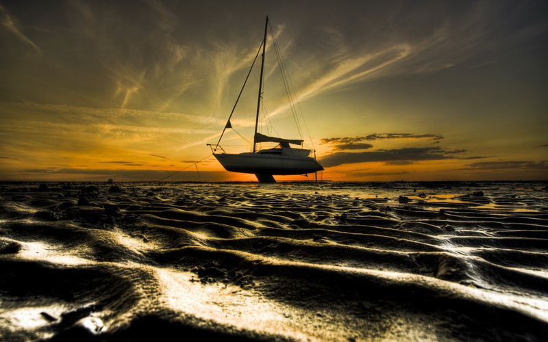 2K, Boat, Sands, Dusk, Sunset, Beach