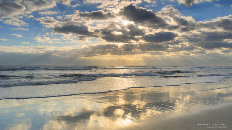 beach, sunrise, 2K, florida, cocoa, Beaches