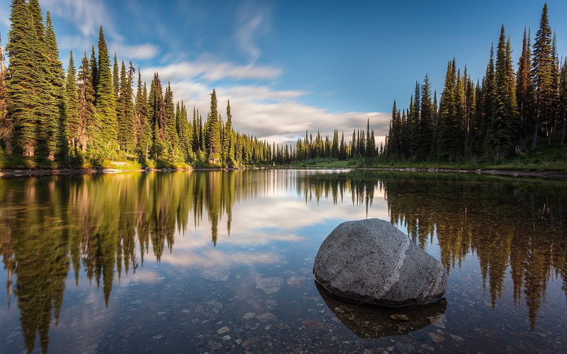 calm, reflection lake, water, 720P, British Columbia, beauty in nature, day, scenics - nature, no people, growth, nature, non-urban scene, outdoors, idyllic