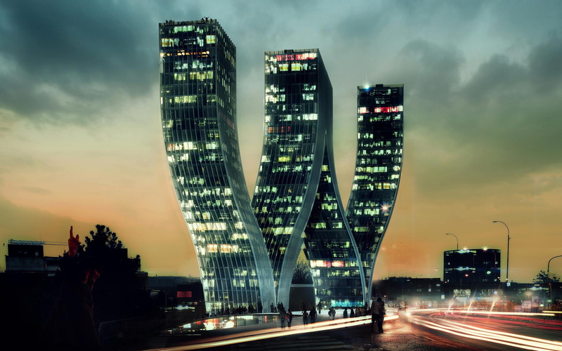 greatest bending sk, most beautiful, bending, skyscrapers, greatest, 2K, architecture, spectacular, stunning places, 3d and cg