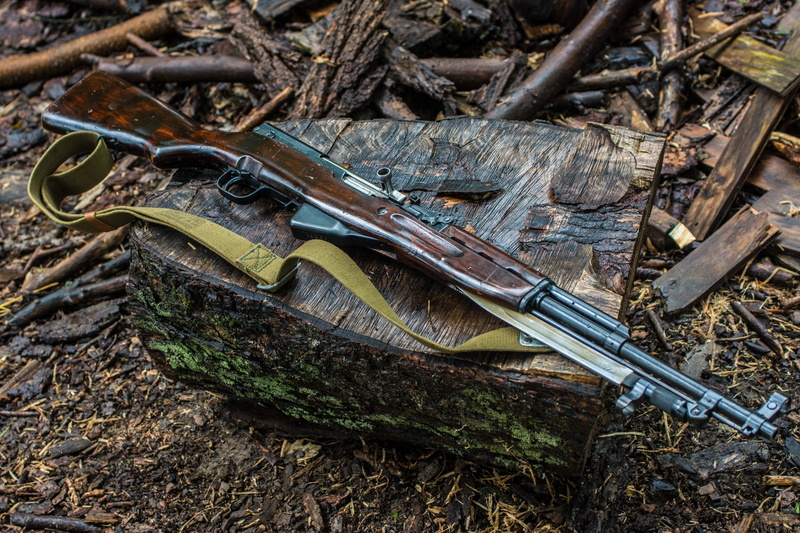 rifle, wood - material, decline, 1080P, brown, damaged, nature, Tula, SKS, carabiner, run-down, gray, obsolete, weapons, self-loading, plant, field, tree