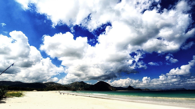 beach, 1920x1080, white, ocean, cloud, tropical, foamy, 1080P, beaches, clouds