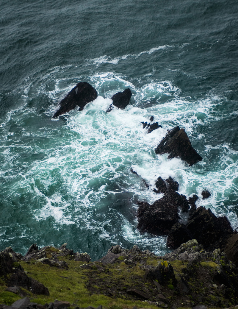 rock - object, slea head, wavy, wild atlantic way, blue, animal themes, stormy, animal, ocean foam, foam, froth, power in nature, foamy, sport, motion