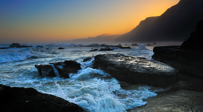 Foamy, outdoors, aquatic sport, Nature, rocky coastline, Ocean, scenics - nature, power in nature, sport, horizon over water, breaking, solid, sky, water