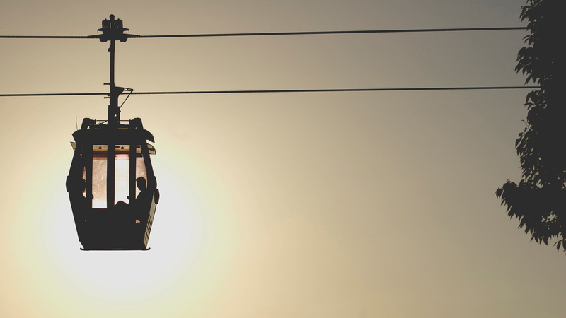 reading, cable car, 2K, photography, sunset