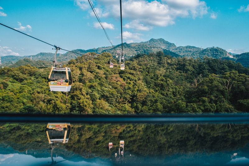 taiwan, mode of transportation, day, transportation, tourism, nature, cable cars, transportation system, skylift, vacation, outdoors, electricity, blue