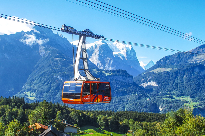 transportation system, landscape, cable, overhead Cable Car, beauty in nature, mountain peak, transportation, clouds, woods, scenics - nature, forest, cable car