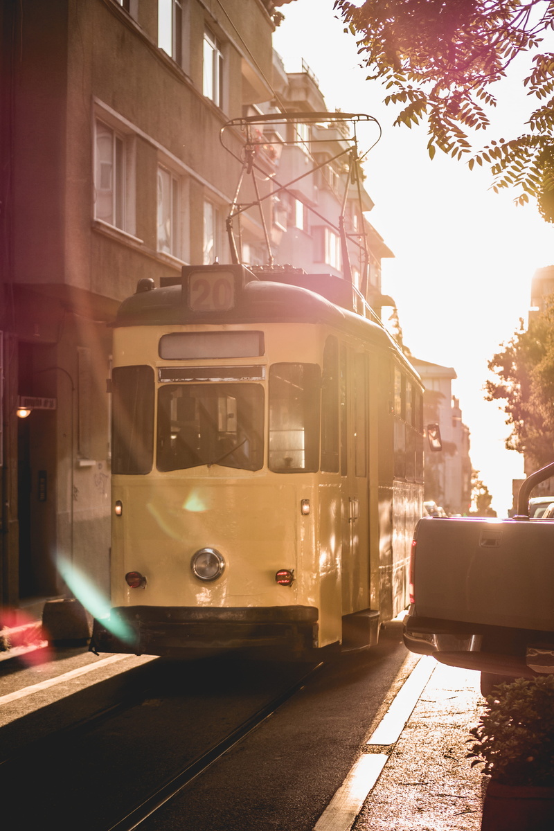 outdoors, architecture, day, pavement, tram, built structure, cable car, nature, narrow, building exterior, urban, travel, railroad track, transportation