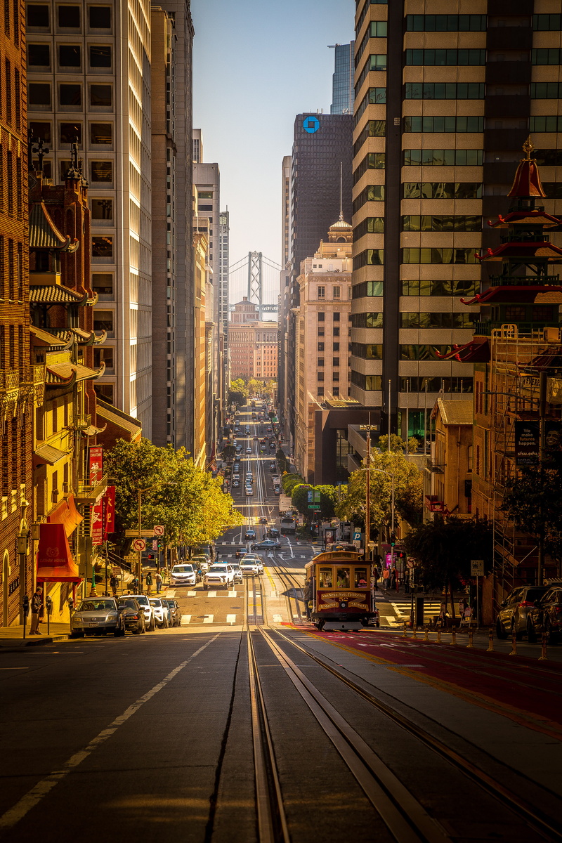 track, public transportation, asphalt, office building exterior, cityscape, railroad track, architecture, no people, Tramway, tall - high, road, mode of transportation