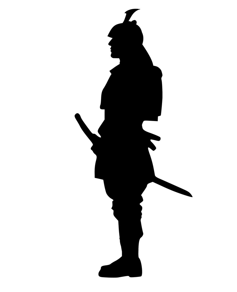symbol, sign, white background, cut out, military, strong, leisure activity, martial, studio shot, shape, soldier, fighter, samurai, swordsman, standing