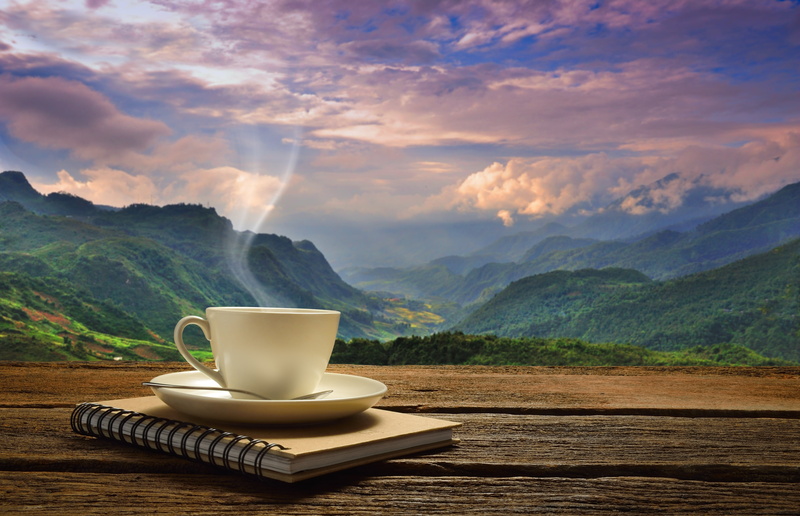 hot drink, white, crockery, morning, 4K, food and drink, beauty in nature, coffee cup, mug, good morning, ceramic, tea - hot drink, mountain, dawn, table