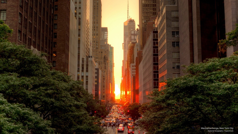 york, city, new, Sunrises/Sunsets, 2K, manhattanhenge