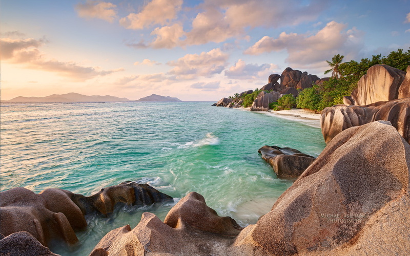 1080P, digue, la, seychelles, hd, beach
