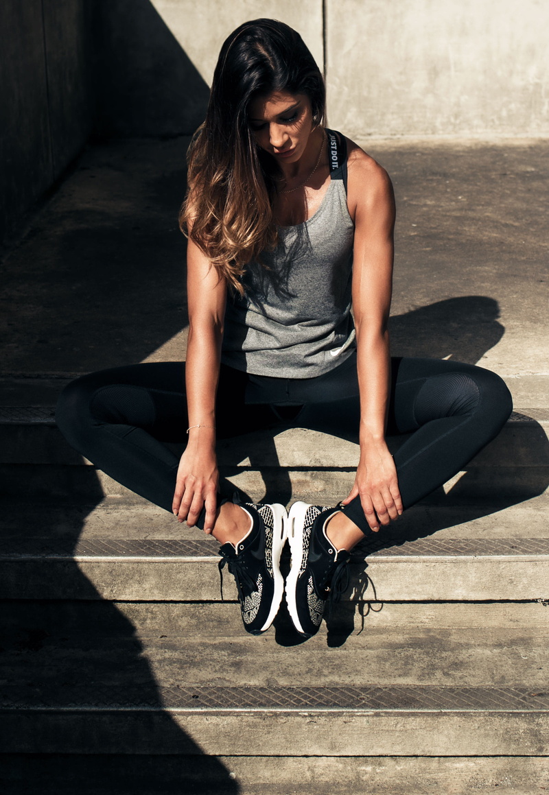 nike, women, stairs, healthy Lifestyle, athlete, copy Space, style, people, trainer, young Women, sports Clothing, relaxation, daytime, tank top, exercise