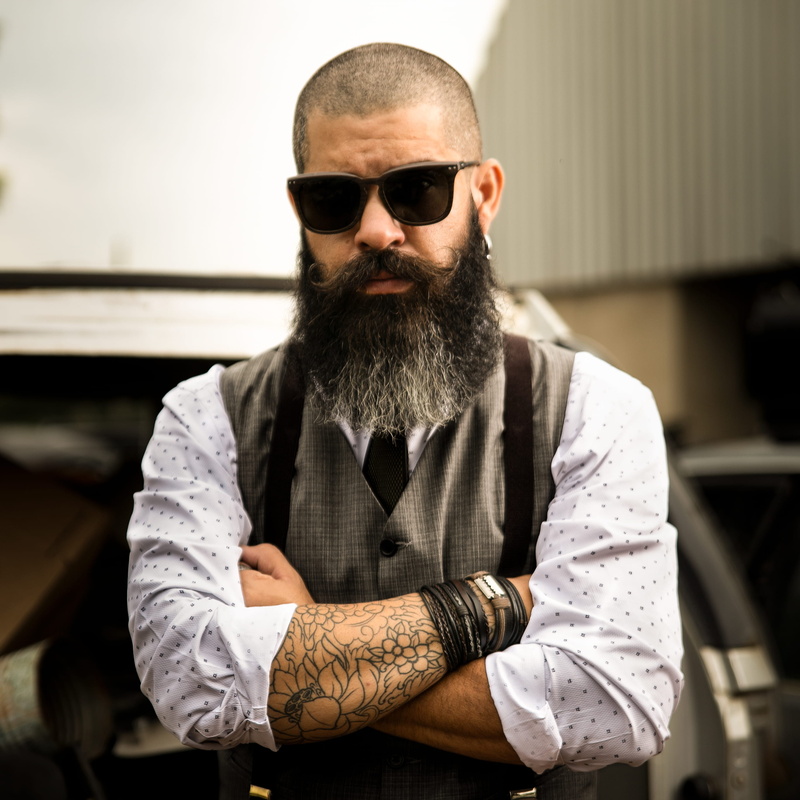 male model, white, wear, dress, wearing, focus, facial hair, fashion, pose, 2K, handsome, portrait, picture, art, photo, facial expression, outfit, sunglasses