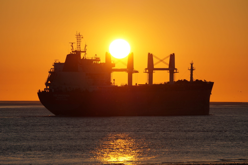 sunrise, bright, sea, container, container ship, shipping, port, freight transportation, lake, nature, logistics, sunset, no people, boat, nautical vessel