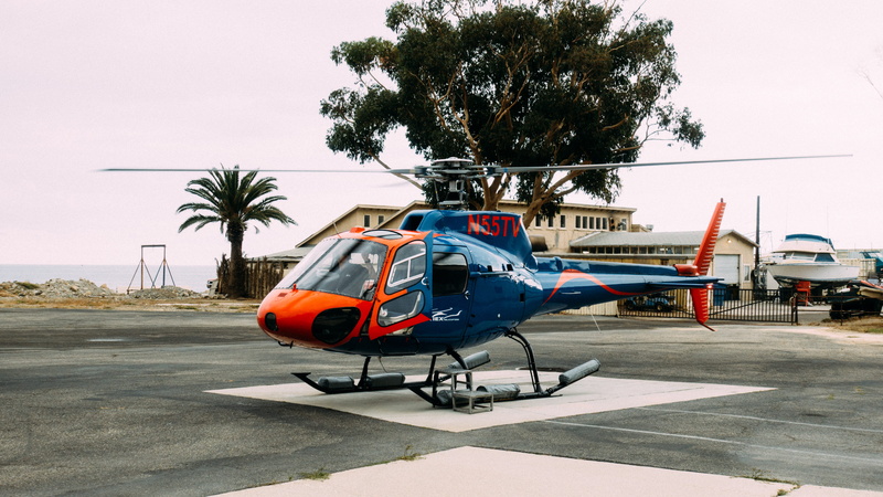 on the move, mode of transportation, motion, travel, helicopter, helipad, adventure, plant, air vehicle, orange, no people, propeller, private airplane